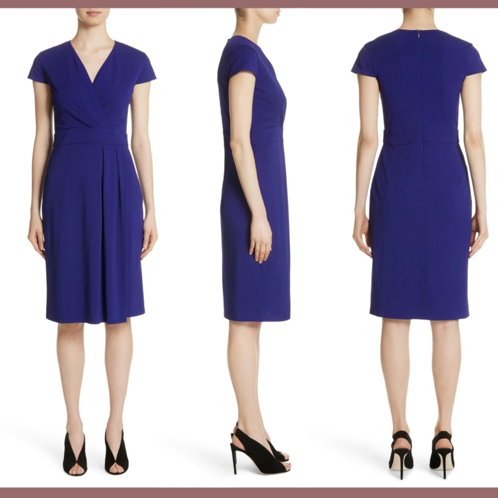 NEW MAX MARA‎ [ US 10 ] Feluca Surplice Dress In Violet